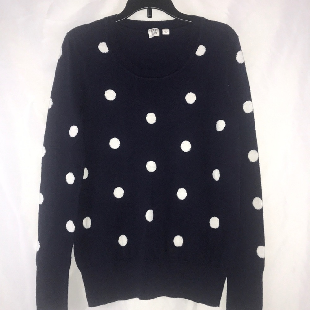 Old Navy Polka Dot Navy Sweater